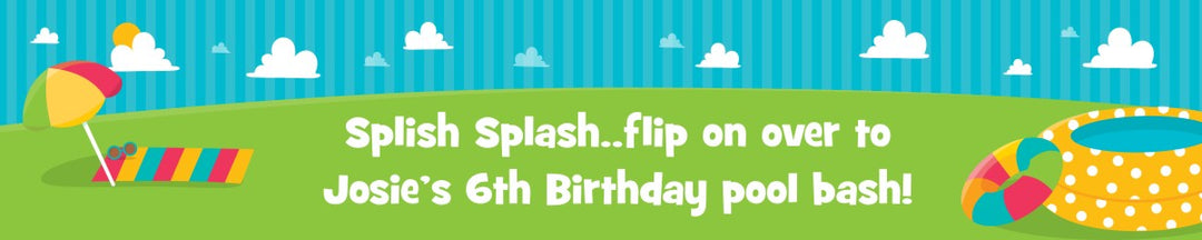 Pool Party - Personalized Birthday Party Banners