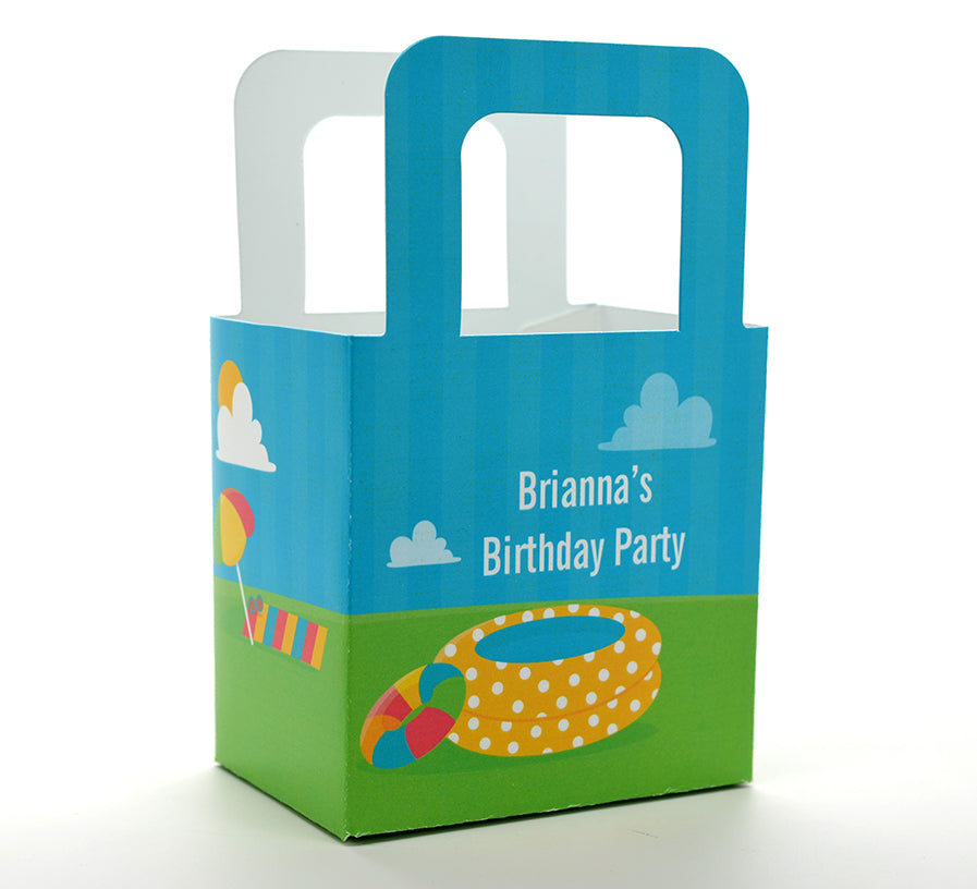 Pool Party - Personalized Birthday Party Favor Boxes
