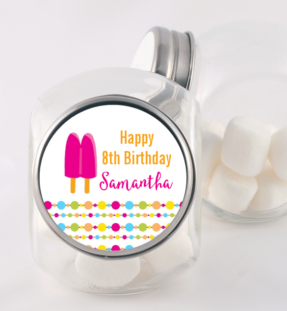 Popsicle Stick - Personalized Birthday Party Candy Jar