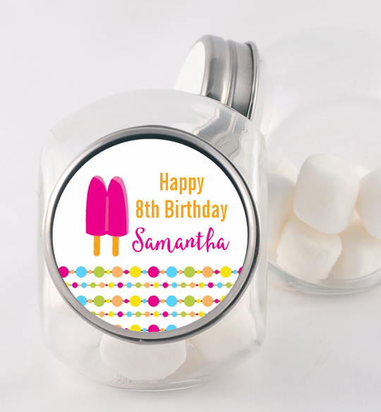 Popsicle Stick - Personalized Birthday Party Candy Jar
