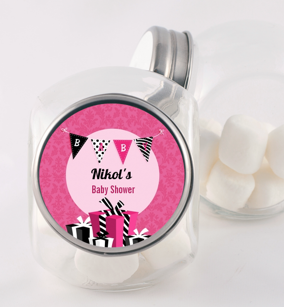 Posh Mom To Be - Personalized Baby Shower Candy Jar