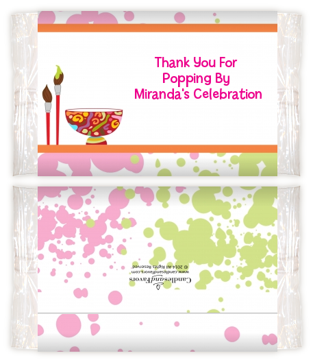Pottery Painting - Personalized Popcorn Wrapper Birthday Party Favors