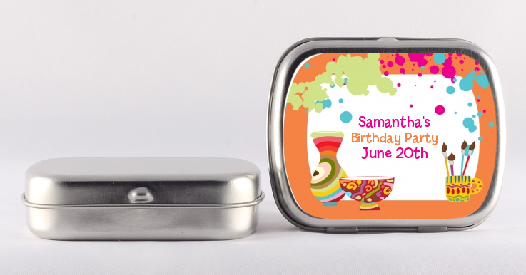 Pottery Painting - Personalized Birthday Party Mint Tins