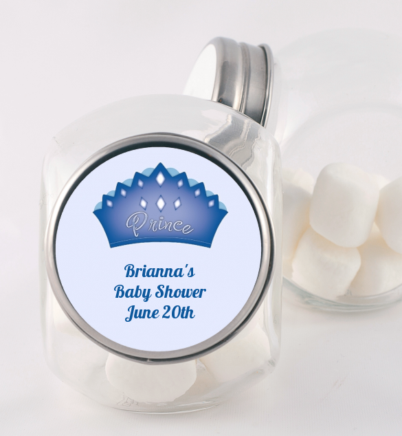 Prince Crown - Personalized Baby Shower Candy Jar