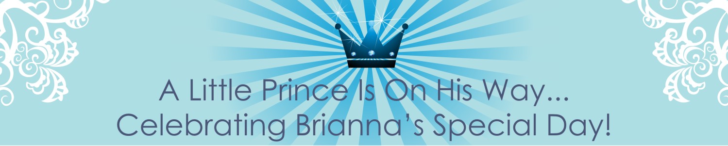 Prince Royal Crown - Personalized Baby Shower Banners