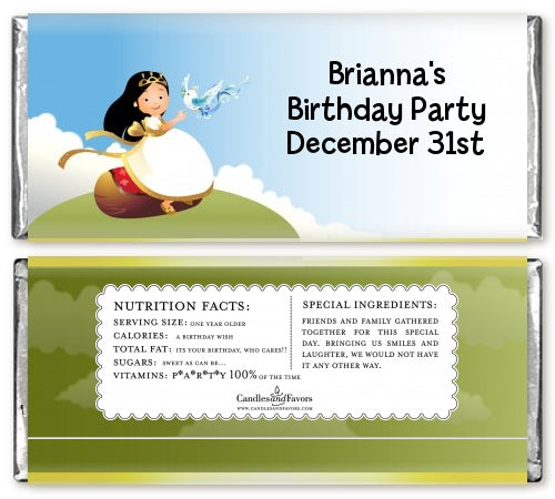 Princess Sam - Personalized Birthday Party Candy Bar Wrappers