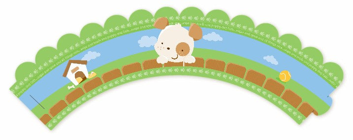 Puppy Dog Tails Neutral - Baby Shower Cupcake Wrappers