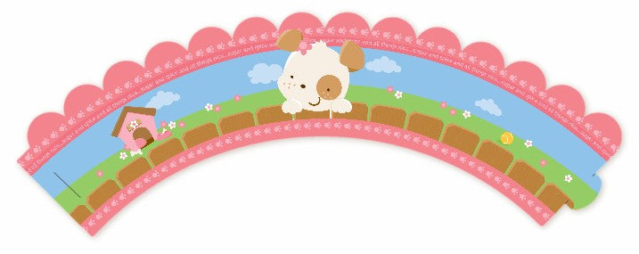 Puppy Dog Tails Girl - Birthday Party Cupcake Wrappers