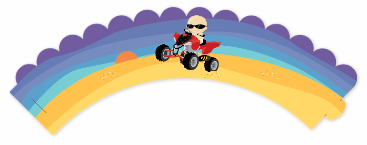 Baby On A Quad - Baby Shower Cupcake Wrappers