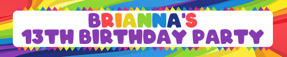 Rainbow - Personalized Birthday Party Banners
