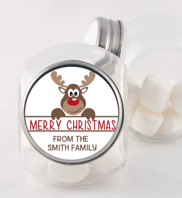 Reindeer - Personalized Christmas Candy Jar