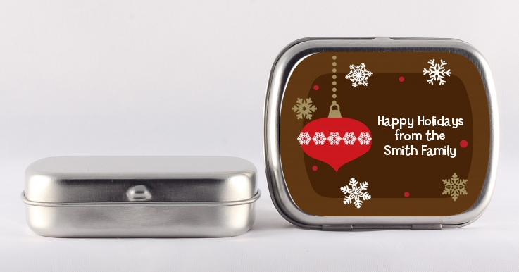 Retro Ornaments - Personalized Christmas Mint Tins