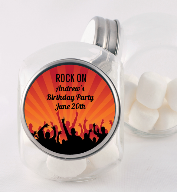 Rock Band | Like A Rock Star Girl - Personalized Birthday Party Candy Jar