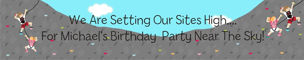 Rock Climbing - Personalized Birthday Party Banners