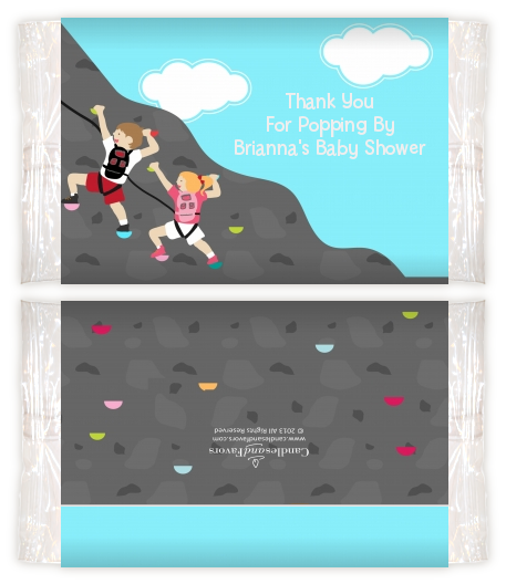 Rock Climbing - Personalized Popcorn Wrapper Birthday Party Favors