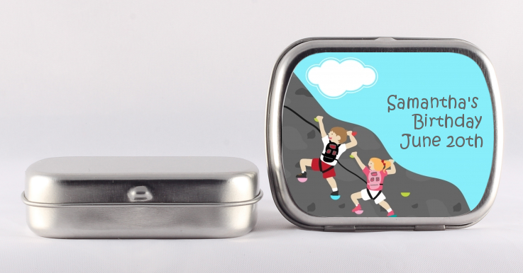 Rock Climbing - Personalized Birthday Party Mint Tins