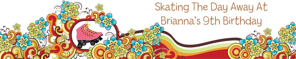 Roller Skating - Personalized Birthday Party Banners