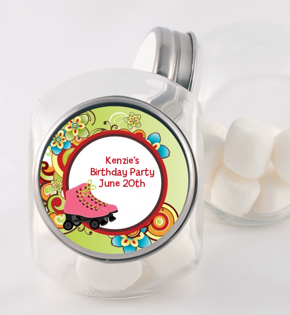 Roller Skating - Personalized Birthday Party Candy Jar
