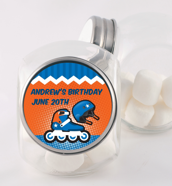Rollerblade - Personalized Birthday Party Candy Jar