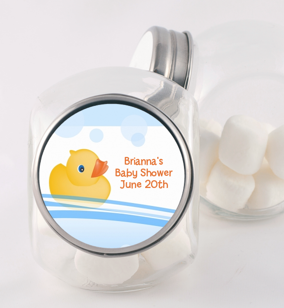 Rubber Ducky - Personalized Baby Shower Candy Jar