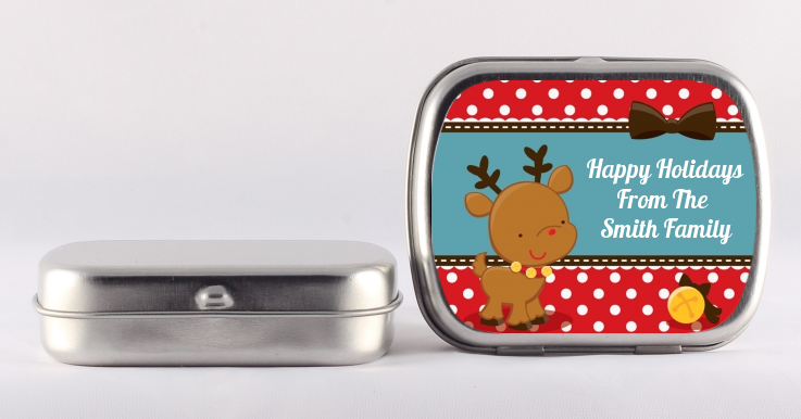 Rudolph the Reindeer - Personalized Christmas Mint Tins