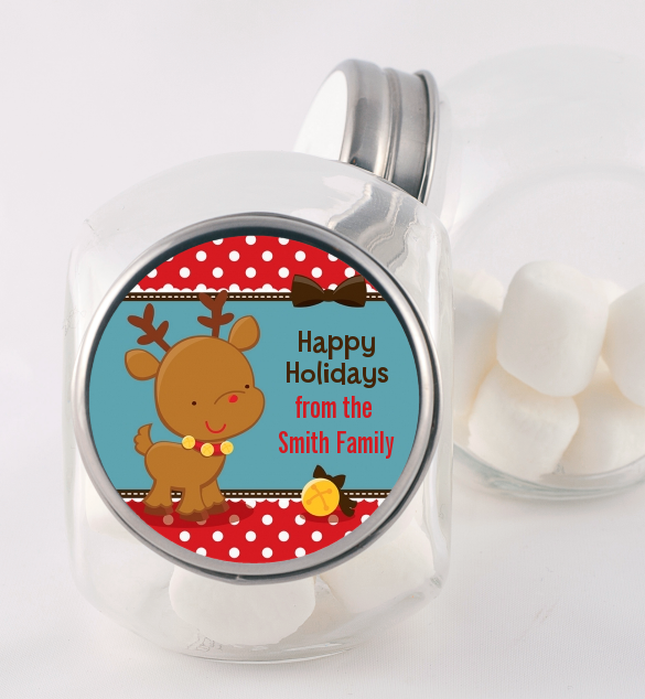 Rudolph the Reindeer - Personalized Christmas Candy Jar