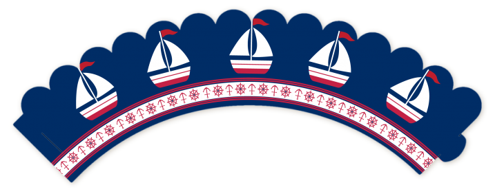 Sailboat Blue - Baby Shower Cupcake Wrappers