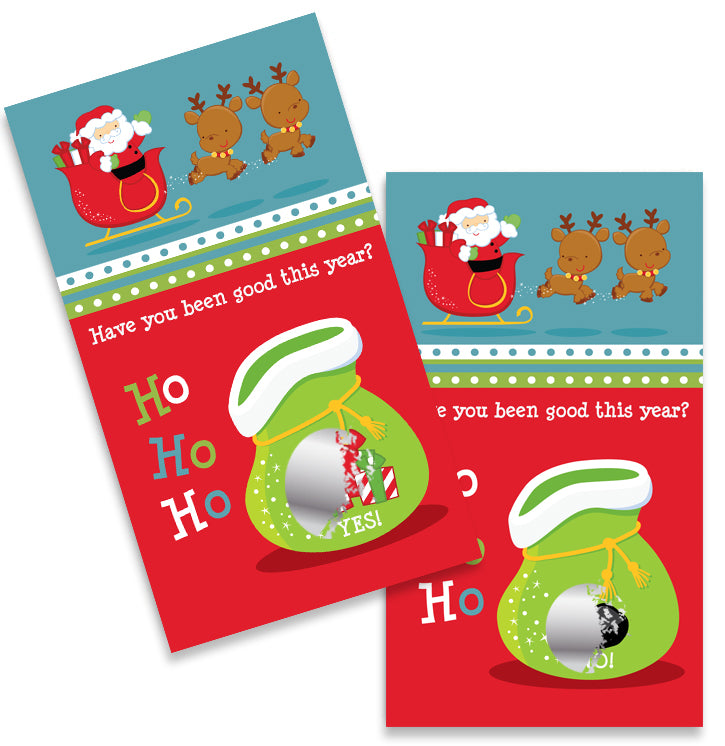Santa And His Reindeer - Christmas Scratch Off Game Tickets