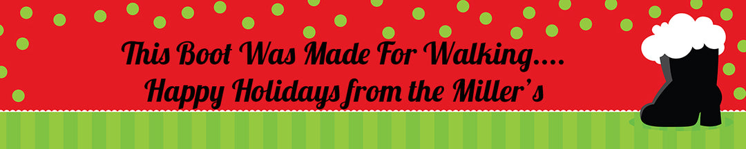 Santa's Boot - Personalized Christmas Banners