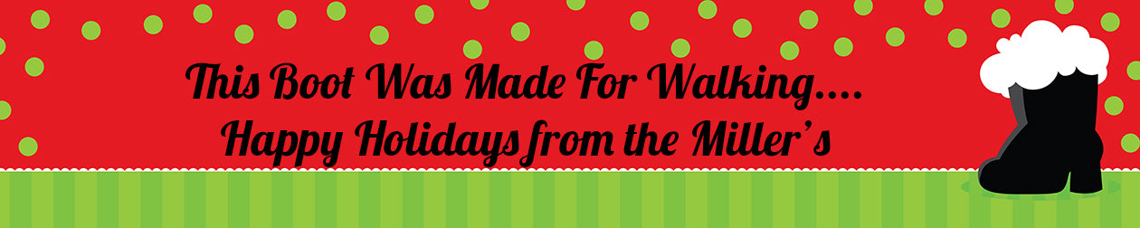 Santa's Boot - Personalized Christmas Banners
