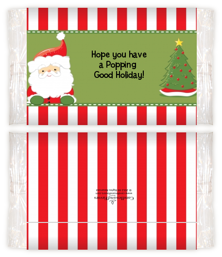 Santa Claus - Personalized Popcorn Wrapper Christmas Favors