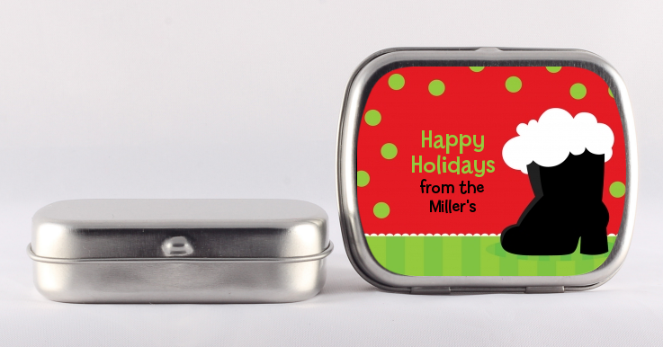 Santa's Boot - Personalized Christmas Mint Tins