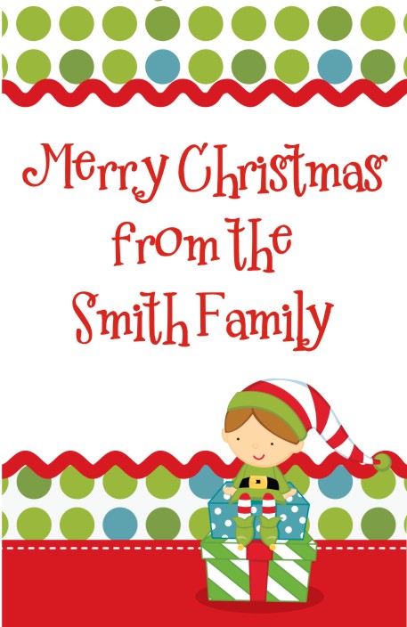 Santa's Little Elf - Personalized Christmas Wall Art