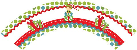 Santa's Little Elf - Christmas Cupcake Wrappers