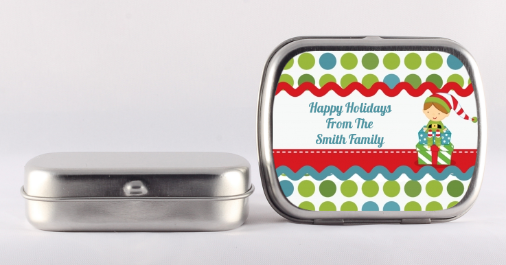 Santa's Little Elf - Personalized Christmas Mint Tins