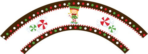 Santa's Little Elfie - Christmas Cupcake Wrappers