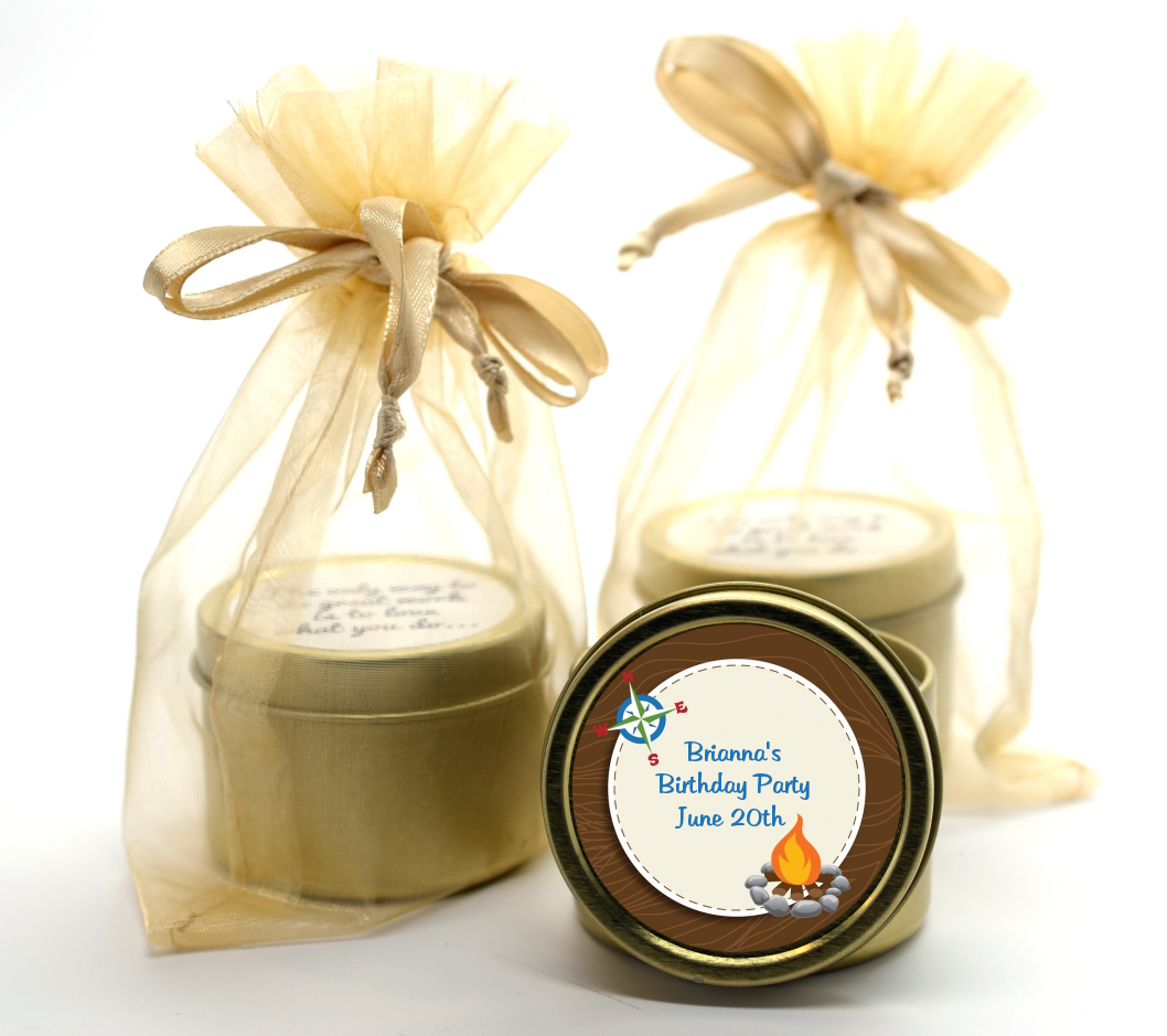 Scavenger Hunt - Birthday Party Gold Tin Candle Favors