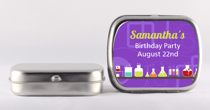 Science Lab - Personalized Birthday Party Mint Tins