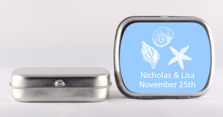 Sea Shells - Personalized Bridal Shower Mint Tins