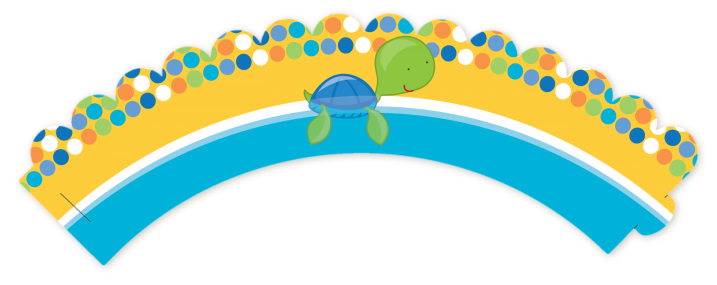 Sea Turtle Boy - Birthday Party Cupcake Wrappers