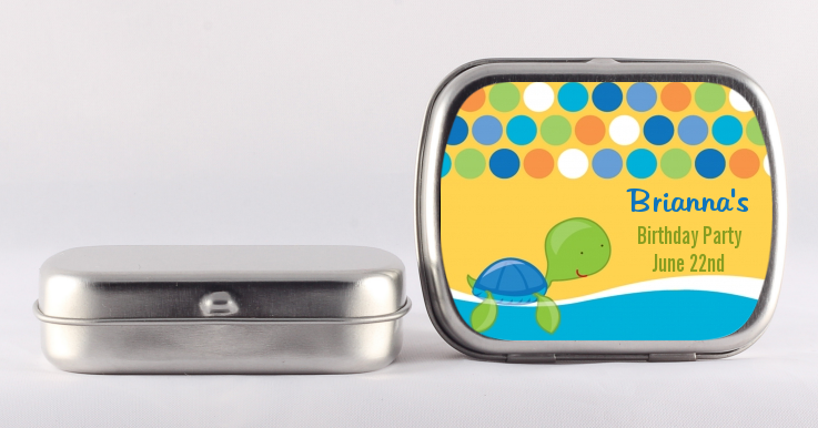 Sea Turtle Boy - Personalized Birthday Party Mint Tins