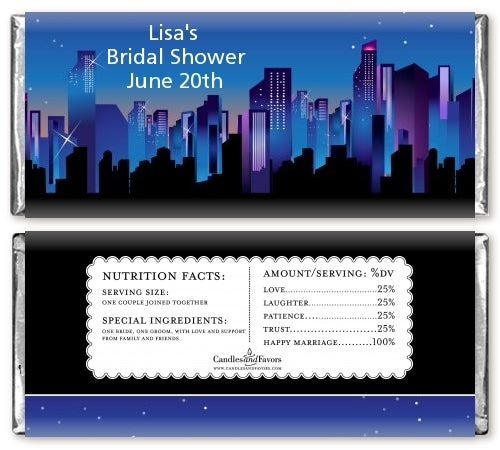 Sex in the City - Personalized Bridal Shower Candy Bar Wrappers