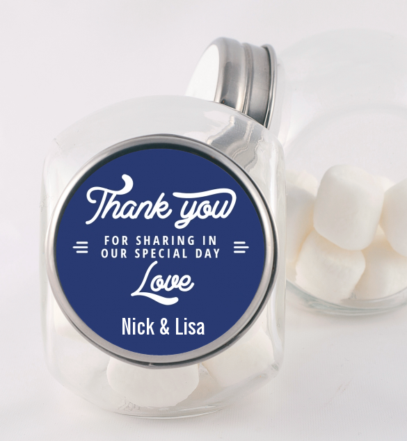 Sharing Our Day - Personalized Bridal Shower Candy Jar