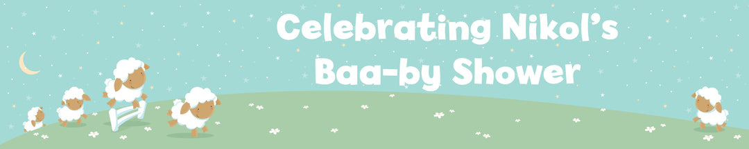 Sheep - Personalized Baby Shower Banners