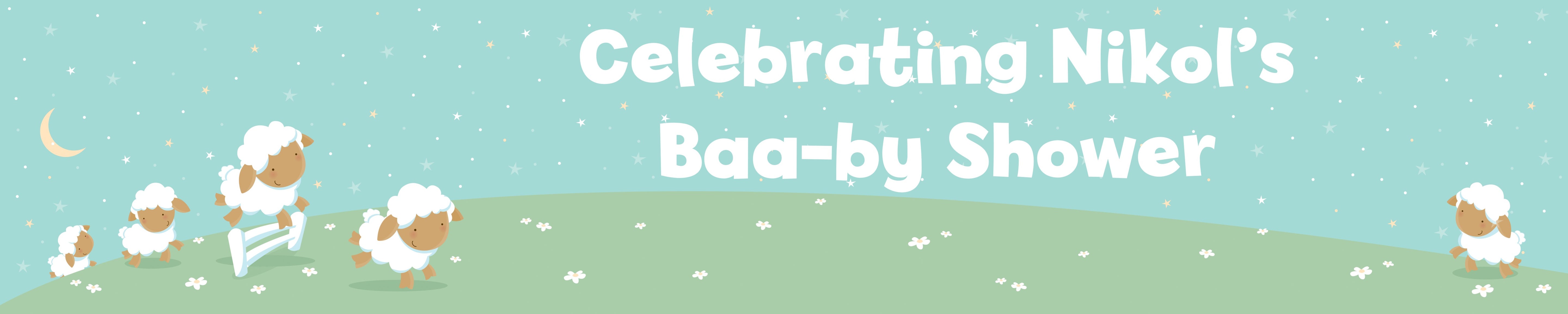 Sheep - Personalized Baby Shower Banners
