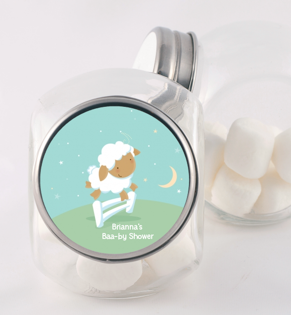Sheep - Personalized Baby Shower Candy Jar