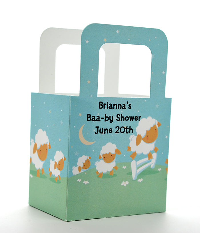 Sheep - Personalized Baby Shower Favor Boxes