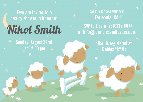 Sheep - Baby Shower Invitations