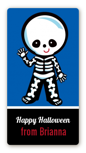 Skeleton - Custom Rectangle Halloween Sticker/Labels