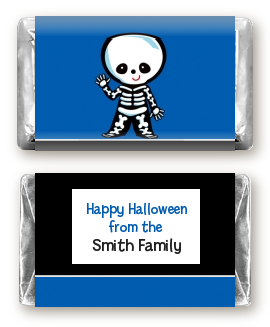 Skeleton - Personalized Halloween Mini Candy Bar Wrappers
